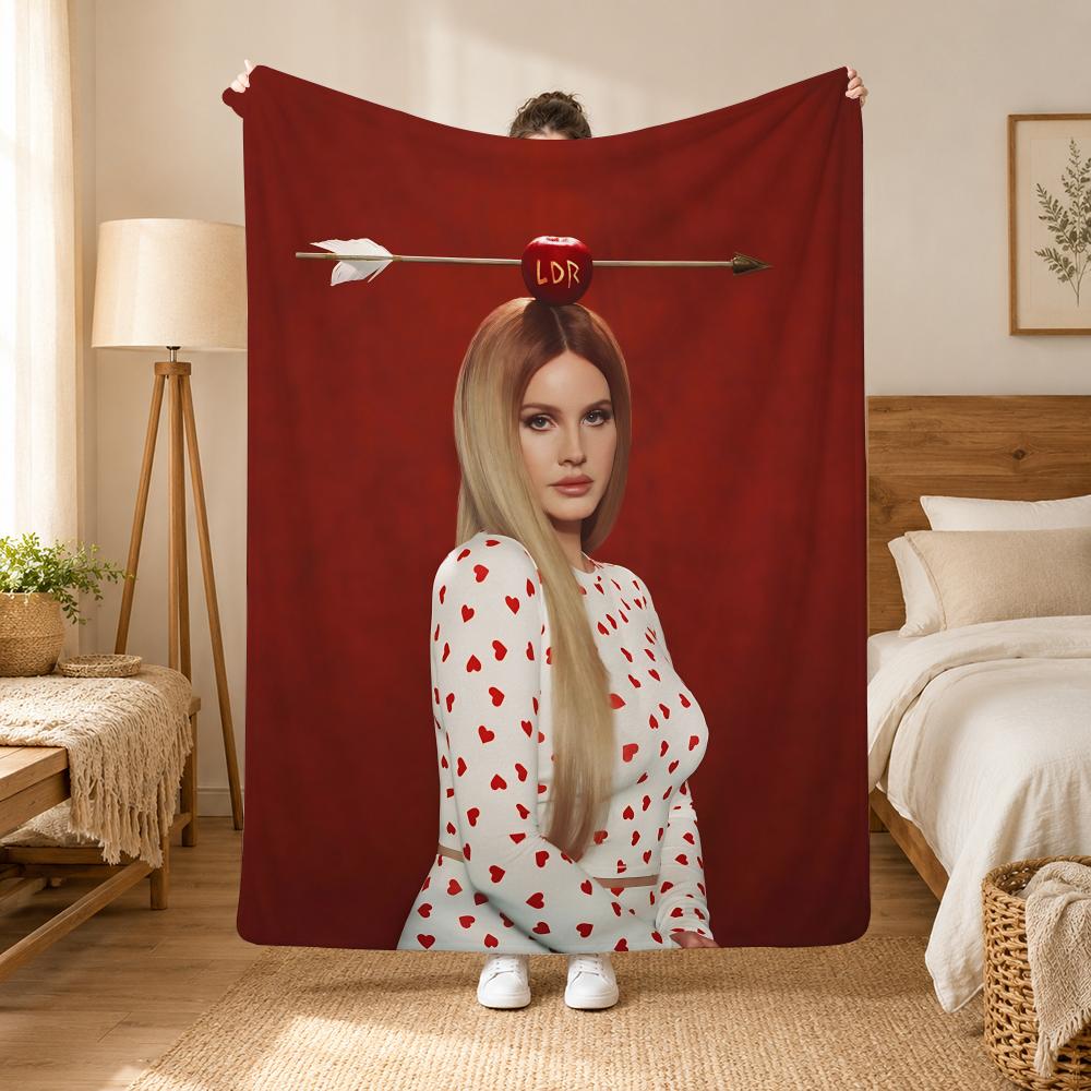 Lana Del Rey Singer Throw 240G Flannel Blanket, Suitable For Sofas, Beds, Offices, Exquisite Gift Blankets