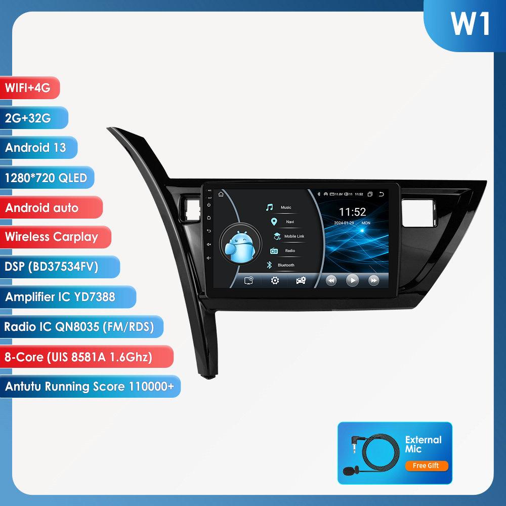 OSSURET Carplay 4G 10,1palcový autorádio s inteligentním systémem Android pro Toyota Corolla Auris 2013 - 2016 GPS stereo inteligentní obrazovka Bluetooth RDS