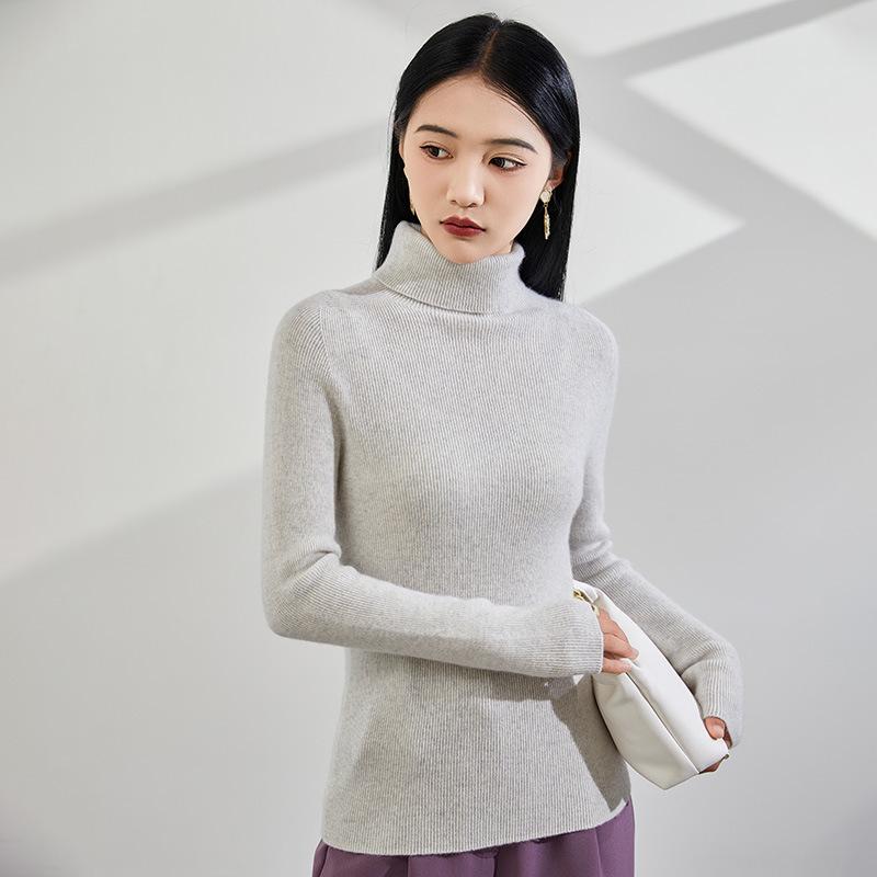 Women's Autumn/Winter 2025 Half-High Neck Slimming Knit Sweater - Comfortable & Fashionable Base Layer Top