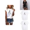 T-shirt Elegante con Stampa a Cuori per Donna Caratterizzata da Tessuto Morbido e Confortevole e Design Casual