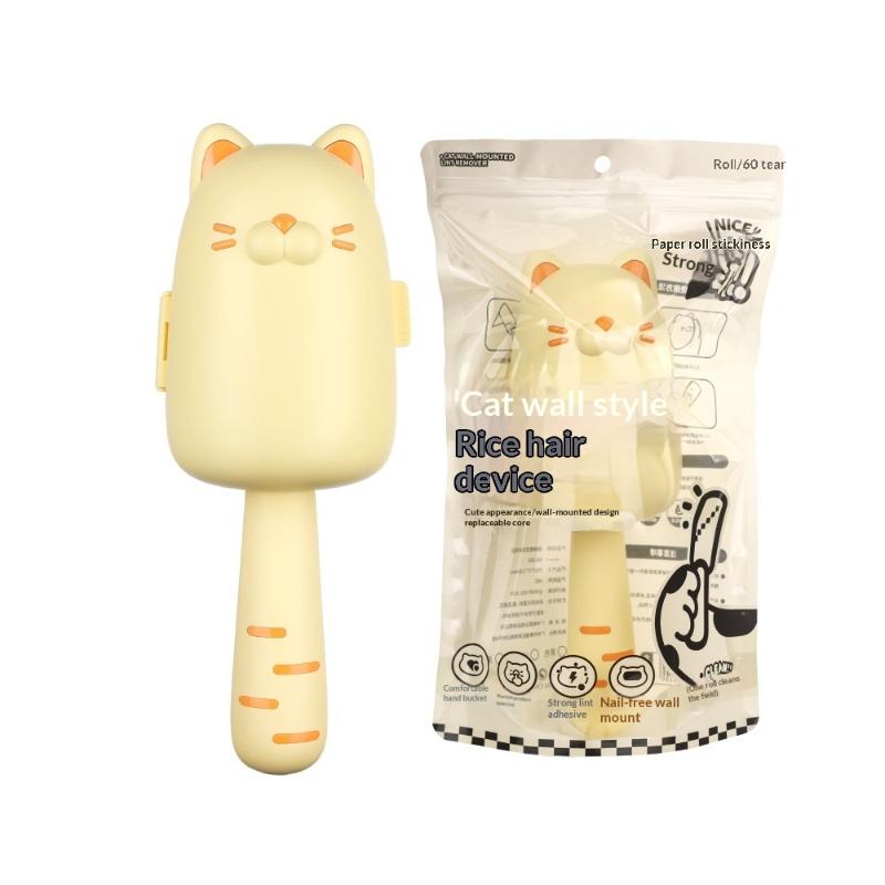 /Cute Cat Shape Hair Remover Roller Tearable Adhesive Paper Dust Removal Roller For Clothes Pets Home Sticky Hair Cleaning Brush