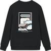New FILA Sweatshirt Men's Jet Black F11M348208F-BK