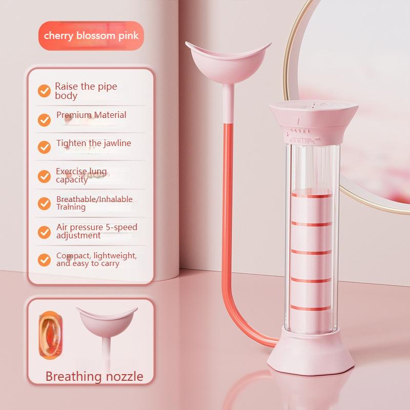 

1 unit of respiratory training equipment - abdominal muscle trainer - deep breathing dumbbell - suitable for both men and women рожевий