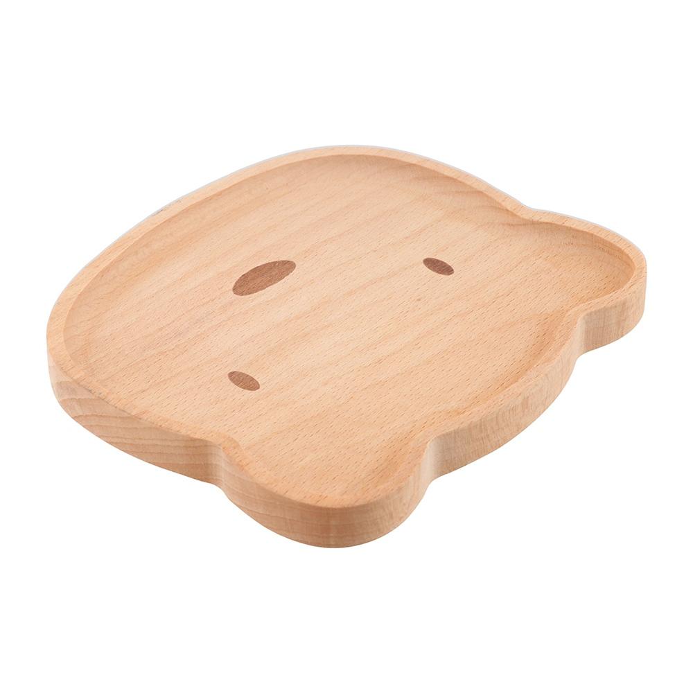 Cute Children's Rice Plate Animal Pattern Wood Food Dishes Cartoon Dinner Tray  Serving Kids