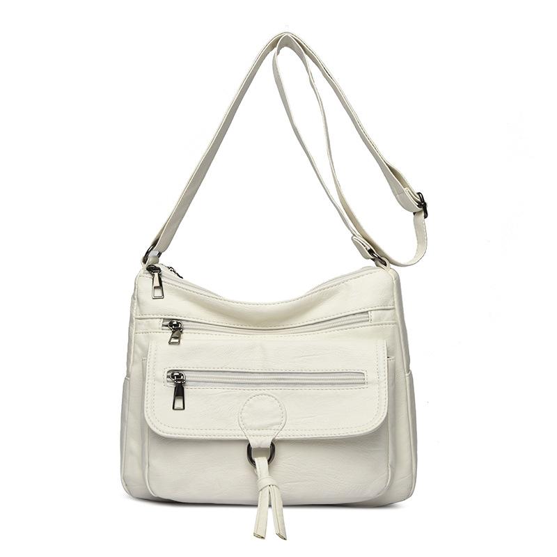 Soft Leather Single-shoulder Crossbody Bag for Middle-aged and Elderly Mothers