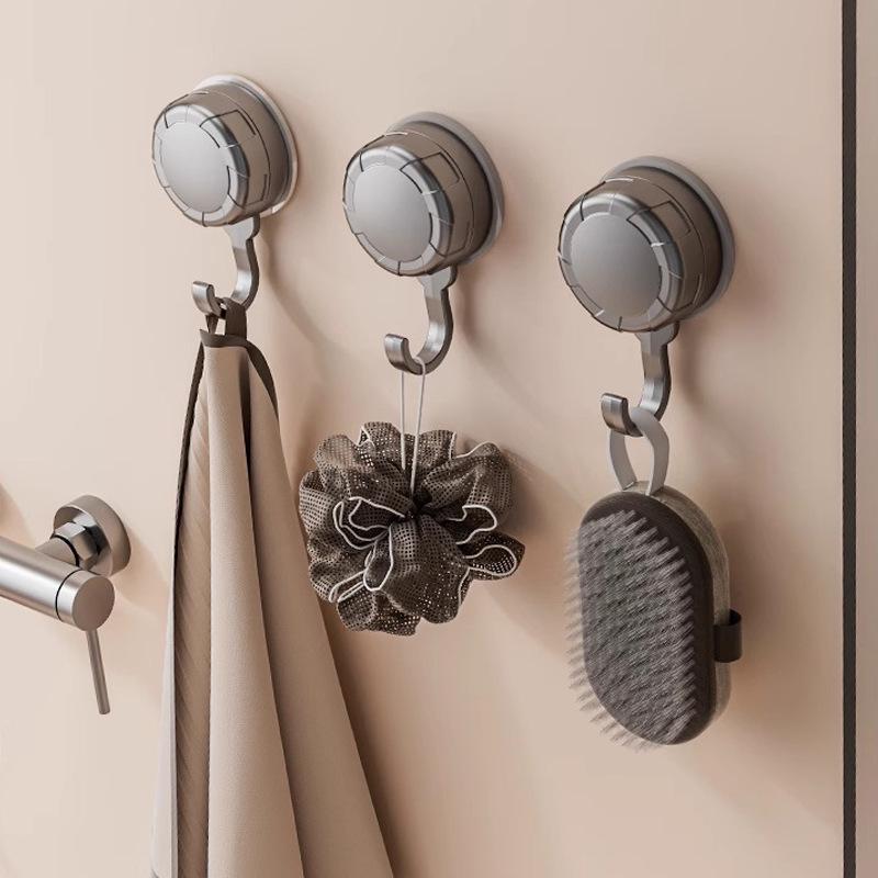 Bag & Clothes No-Drill Adhesive Hook: Traceless, Strong Vacuum Suction for Bathroom Use