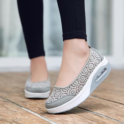 Adidași cu platformă pentru femei Adidași cu pană casual cu șireturi pentru doamne Adidași pentru femei Confortabili pentru femei Mărirea înălțimii Pantofi pentru femei