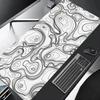 Xxl Desk Mat Black And White Strata Liquid Mousepad Large Abstract Mouse Pad Gaming Deskmat With Lockedge Office NonSlip Xaxc
