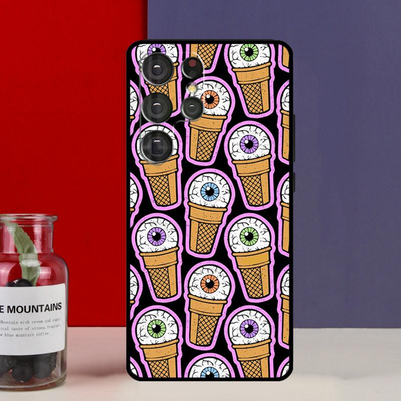 Crazy Eyeball Pattern Funda Case For Samsung Galaxy S25 Ultra S9 S10 S20 S22 Plus S21 FE S23 S24 Ultra Phone Cover