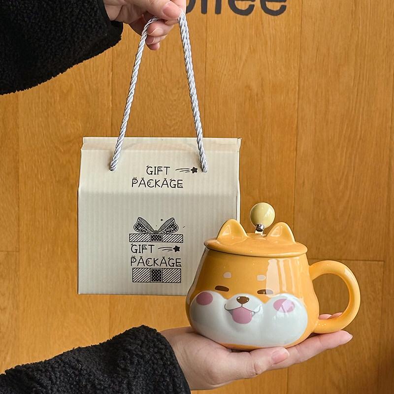 ZISIZ Creative Ceramic Mug with Lid