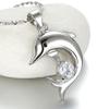 Versilberte Delfin-Anhänger-Halskette für Damen