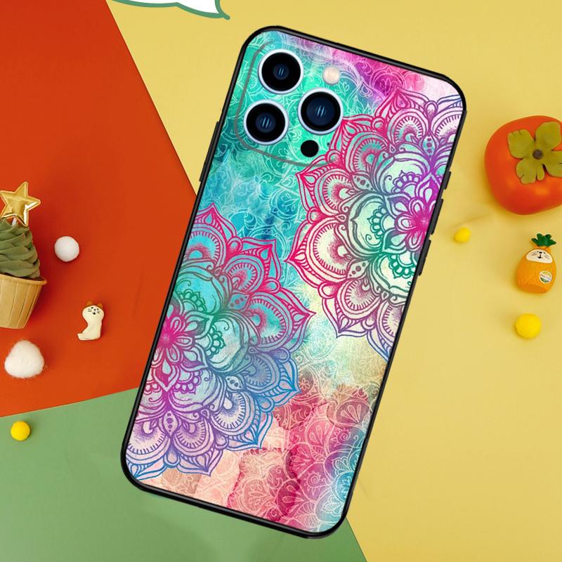 Elegant Mandala Floral Design Case For iPhone 14 13 12 11 15 16 Pro Max Mini X XR XS Max 8 7 14 15 16 Plus Cover Funda