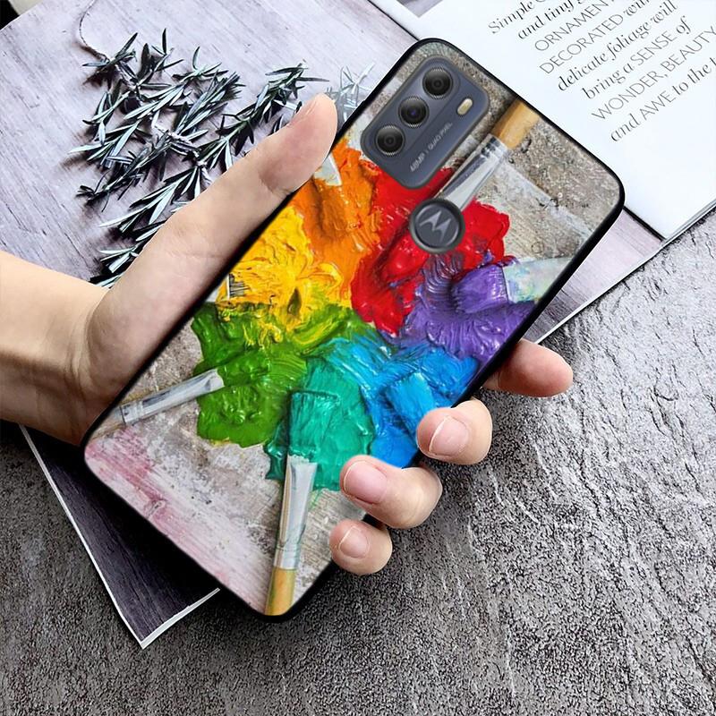 

Чехол с палитрой красок для Moto Edge 50 40 Pro 40 30 Ultra Neo G Power G Stylus G Play E32 E20 E40 Moto E32