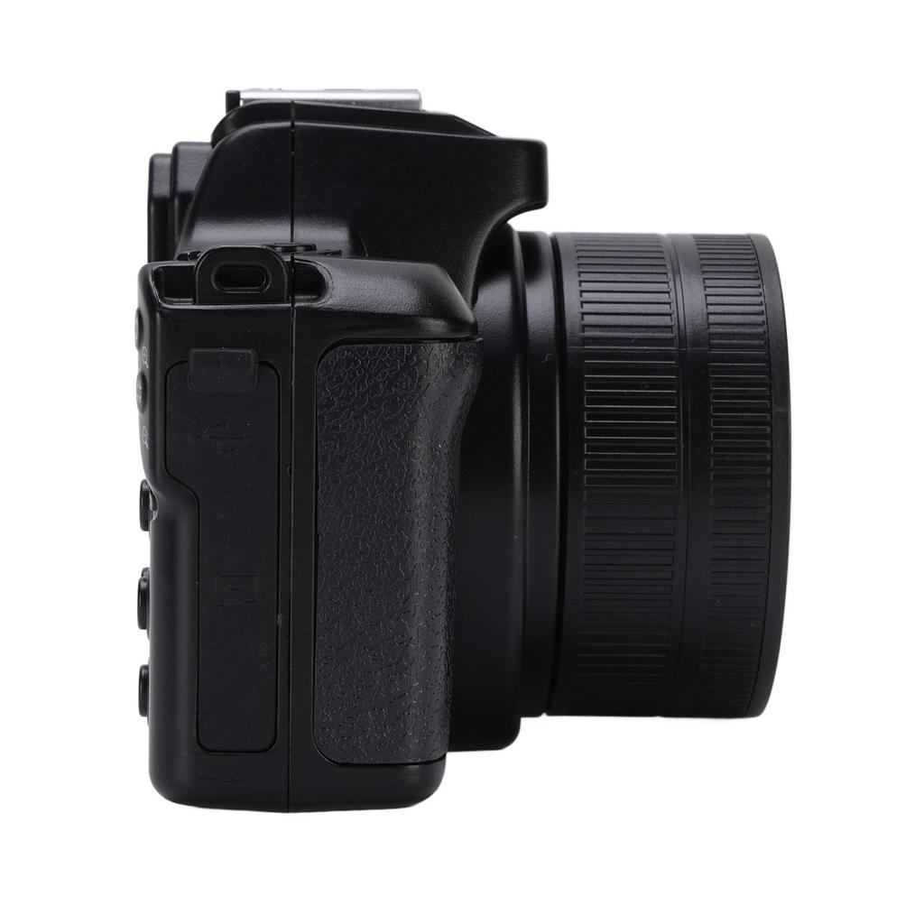 48MP 2K Digital Camera Double Lens Portable 16X Zoom Camera with Games Music Filters for Travel Black