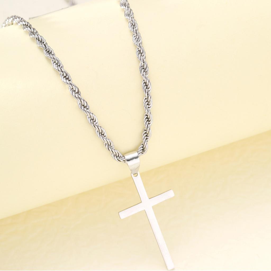 Robustní slitinové křížky přívěsek náhrdelník minimalistický elegantní barevný šperk doplněk pro muže a ženy módní choker dárky
