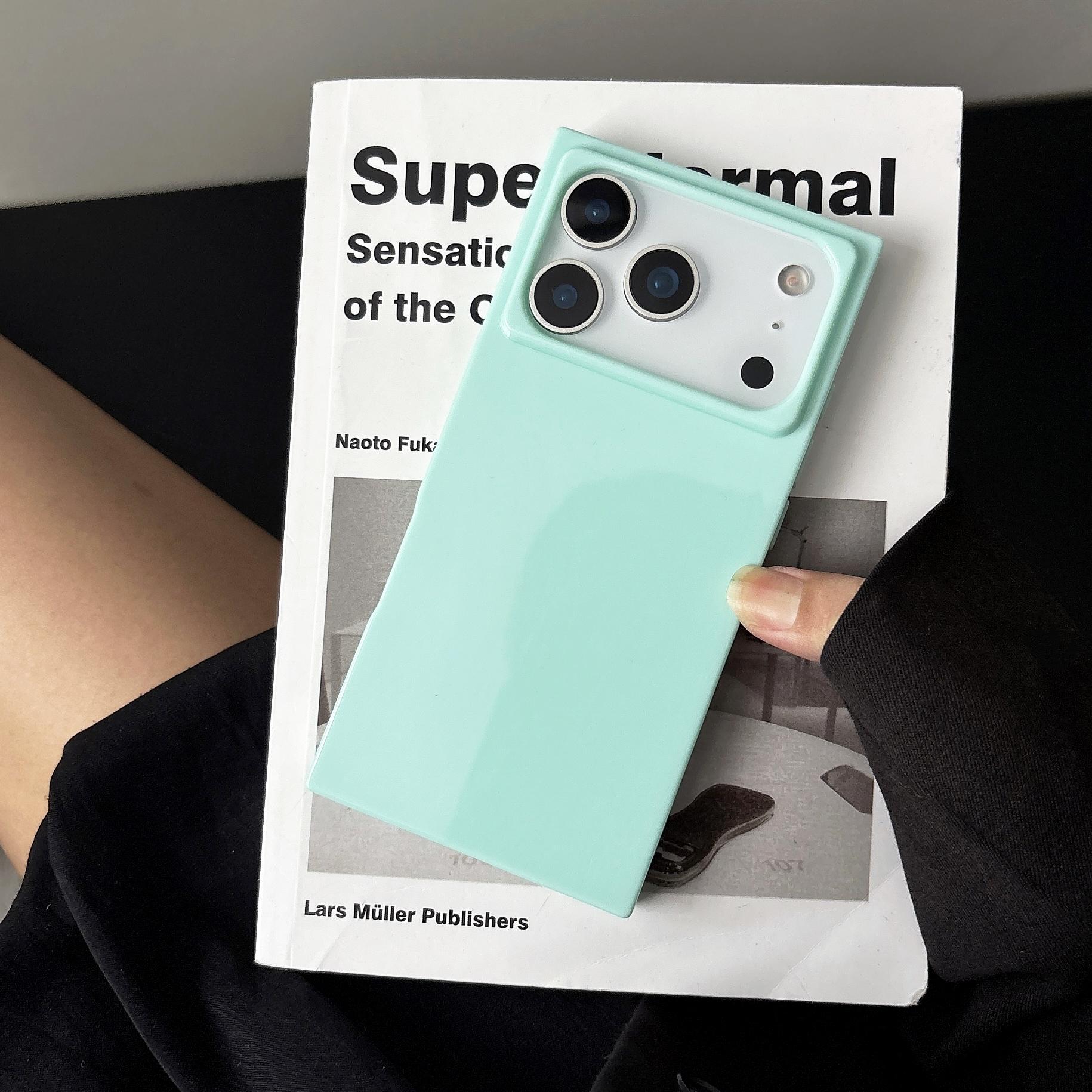 

Soft Ice Cube Square Shockproof Case For iPhone 17 Air 16 E 15 14 13 12 11 Pro Max Plus Fashion Bright Candy Color Cover iPhone 13