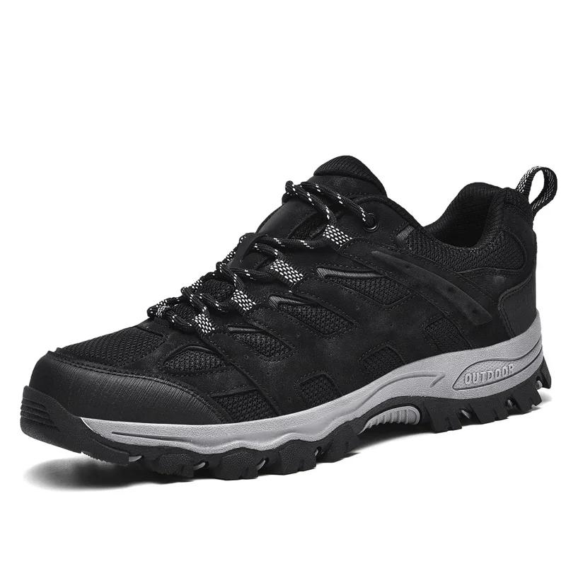 

New Mesh Breathable Hiking Shoes Summer Men Sneakers Outdoor Non-Slip Walking Shoes Lightweight Men s Shoes Men s Casual Shoes 39 чёрный