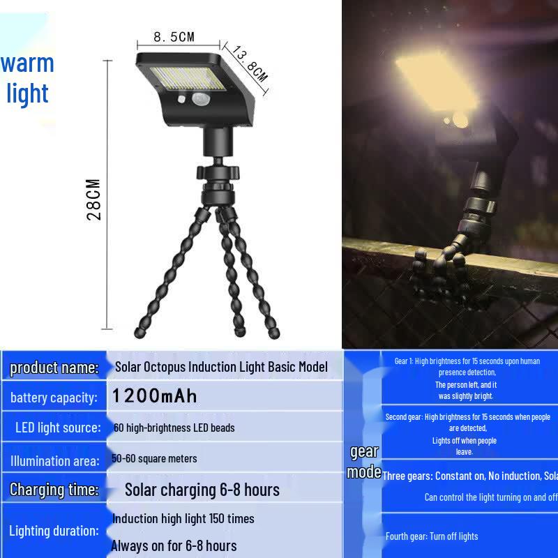 HEIXIE Octopus Solar Outdoor Clip Light