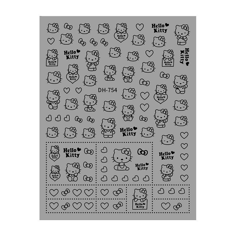 Redanco 3D Hello Kitty Cartoon Nail Stickers (DH-754)