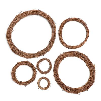 DIY Craft Window Door Hanging Wedding Wreaths Christmas Decor Wreath Wicker Sepak Takraw Round/Heart  Shape Rattan Garland