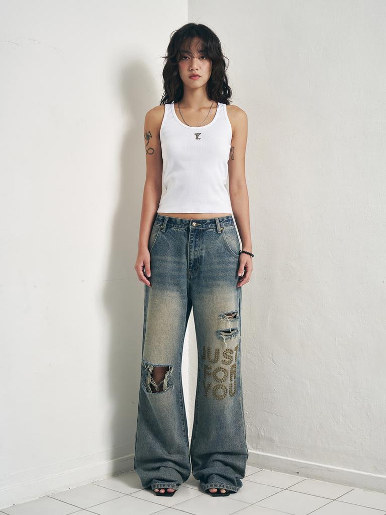 YEEL Y. Ribbed Sleeveless Top White