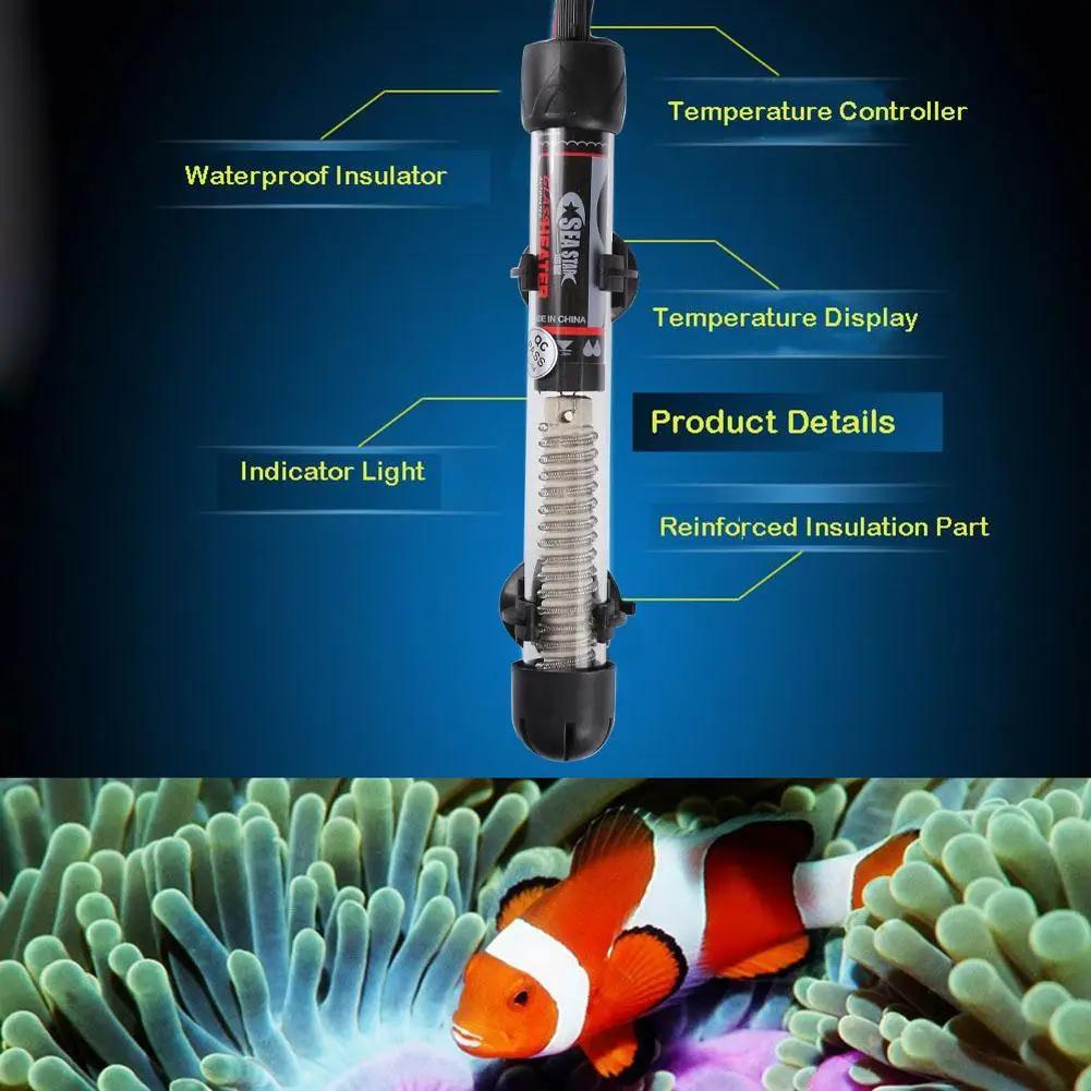 Mini Aquarium Heating Rod Automatic Constant Temperature Fish Tank Heating Rod 20℃ to 34℃ Submersible Fish Tank Water Heater