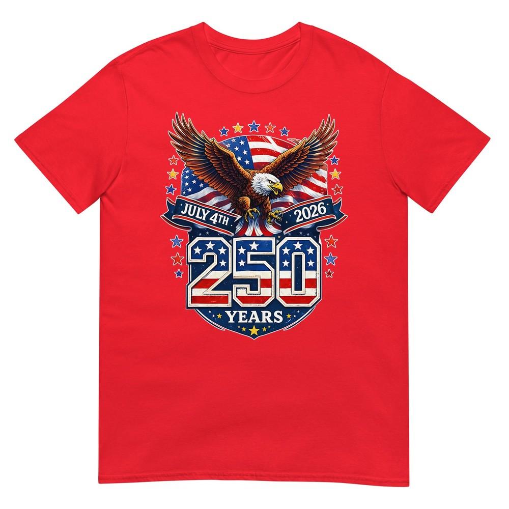 250 Years American 1776 2026 250th Usa Birthday 4th Of July Tshirt S