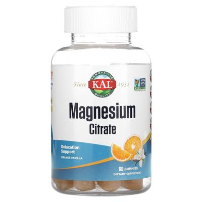 Magnesiumcitrat, Orange-Vanille, 60 Gummibärchen