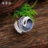 New enamel hollow geometric rose elastic ring women's simple high-end flower ring