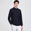 SEPTWOLVES Men's Striped Long-Sleeve Polo Shirt