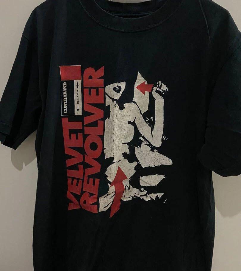 Vintage Velvet Revolver Contraband Band Black All Size Men s Shirt Unisex T-Shirt XXXXL