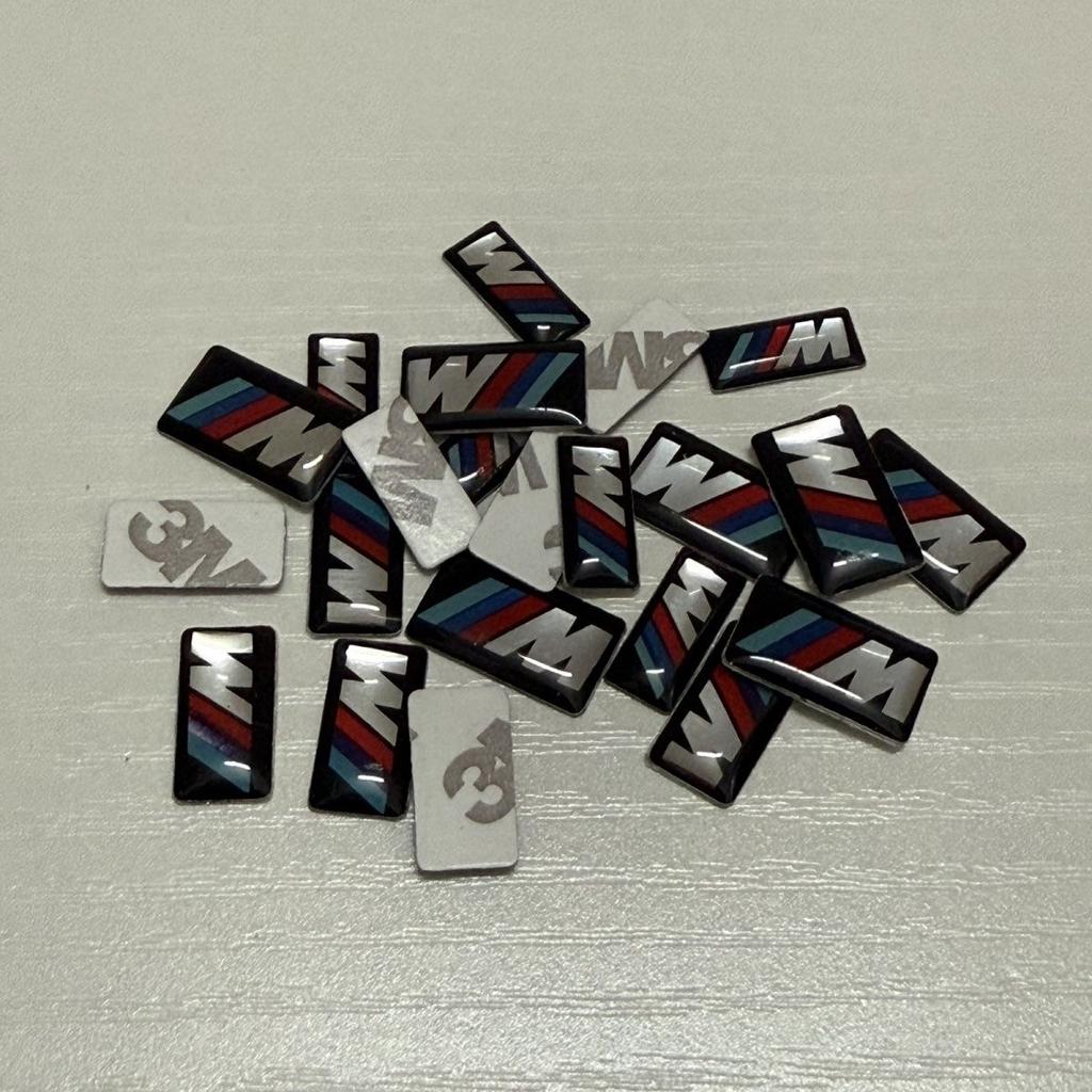 RTJF7 4pcs Car Steering Wheel Hub Caps Center M Emblem Badge Sticker DIY Sticker for Bmw M Power E90 E91 F02 E60 F10 F15 F30 M3 M5 E64