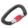 Outdoor Aluminium Alloy D Lock Hammock Backpack Cable   Rock Climbing Carabiner