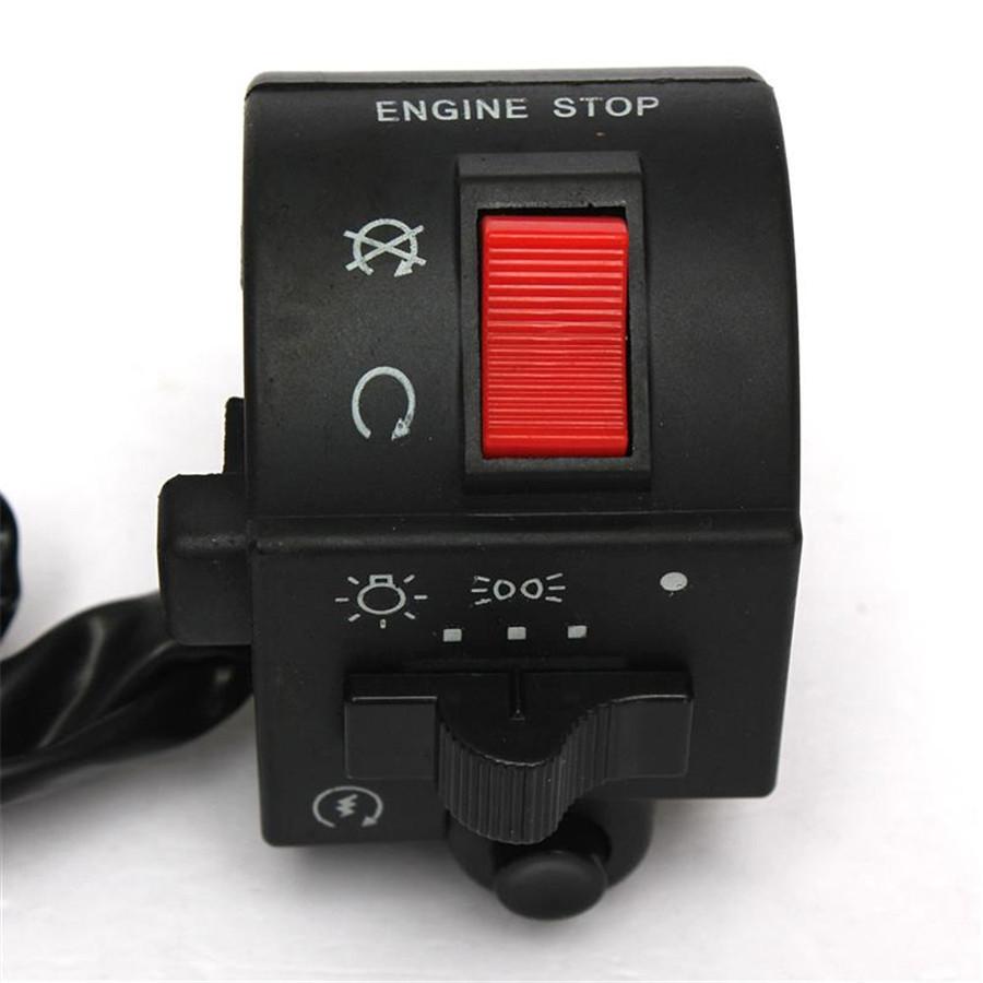 Universal Motorcycle 7/8" 22Mm Handlebar Horn Turn Signal Electrical Start Switch  12V Dc