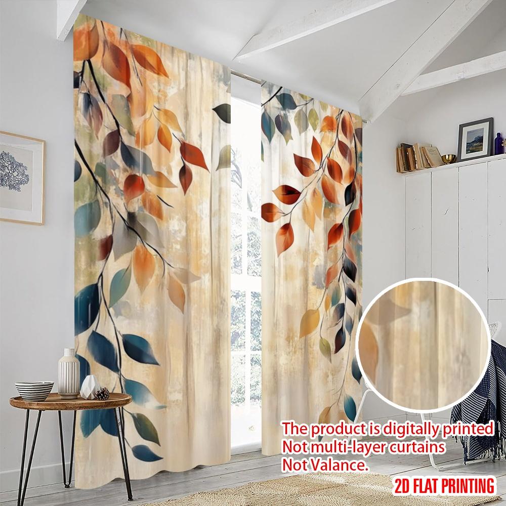Plane Printing Curtains Roller Blinds Autumn Polyester Woven Without Rod Outdoor Decorations Use Bedroom Curtain Set Of 2 Made Washable Ready