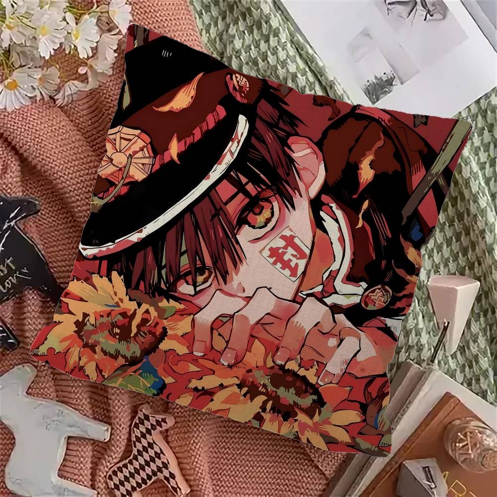 Toiletbound Hanakokun Manga Cushion Cover Pillowcase Upholstery Sofa Throw Pillow Home Decor Pillowcas