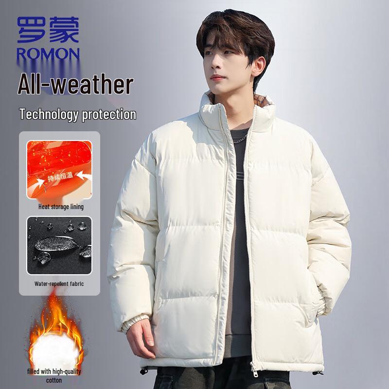 

ROMON Men s Padded Stand Collar Winter Jacket 2XL