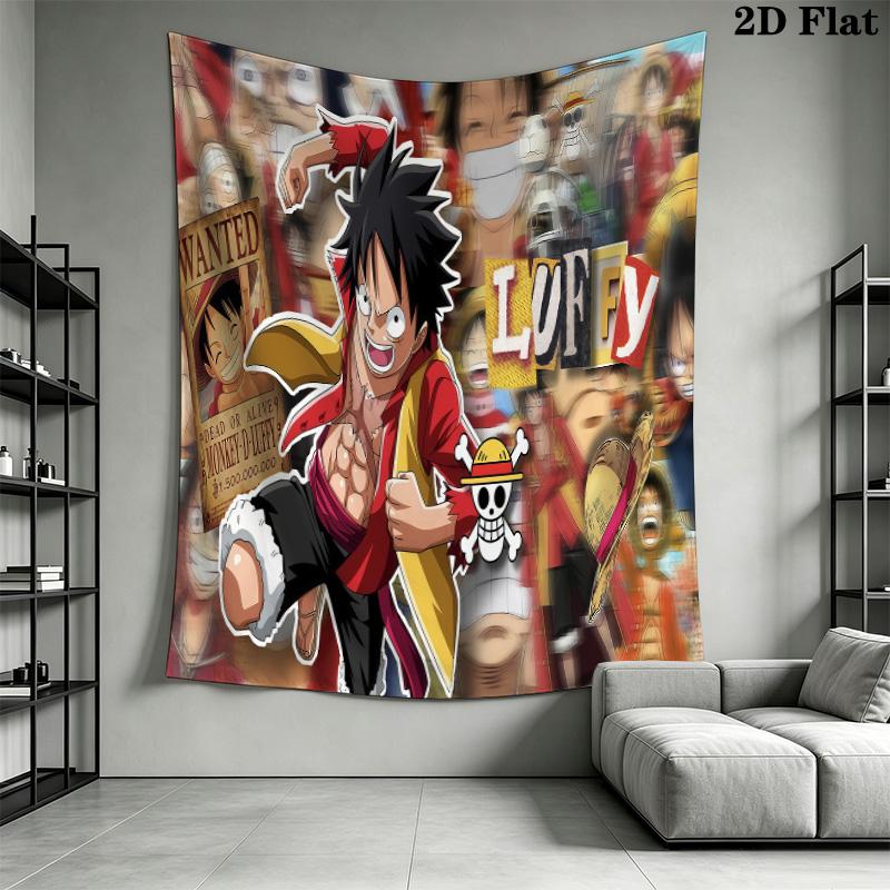 Anime One Piece Wall Tapestry Aesthetic Wall Hanging Printed Fabric Blanket Decorative Tapestries For Bedroom Living Room Home Decor