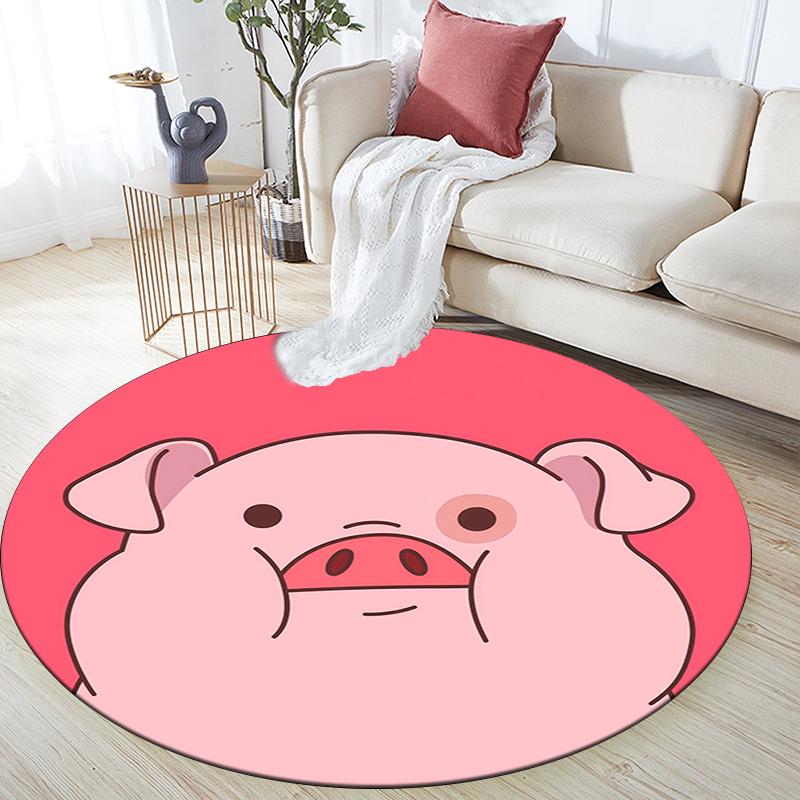 Waddles pattern round rug,Carpet Rug for Living Room Bedroom Playroom ,Non-slip Floor Mat,Holiday Gifts and Birthday Gifts.