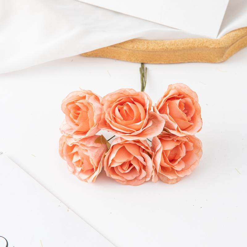 6/18Pcs Artificial Flower Silk Carnation Outdoor UV Protection Wedding Bridal Bouquet Christmas Diy Home Decortion Scrapbooking