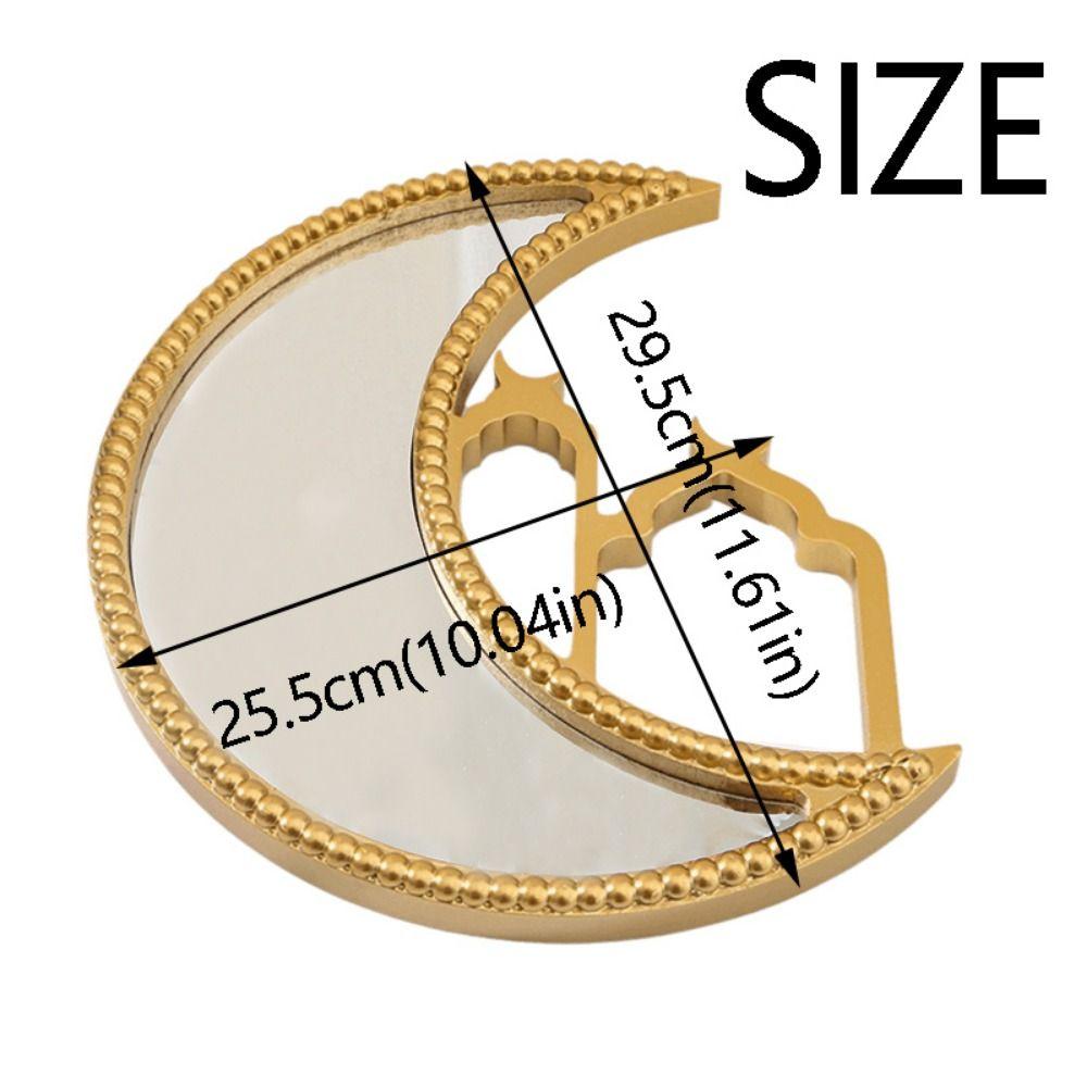 Moon Shaped Moon Food Serving Tray Elegant Eid Candy Dish Ramadan Decorative Tray  Eid Celebration