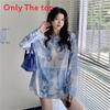 Summer Girl Ice Silk T Shirt With Gradient Dye Long Sleeve Lightweight For Casual Wear