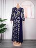 Vestido de Chiffon Color Block para Noite Plus Size com Cinto - Estilo Europeu e Americano