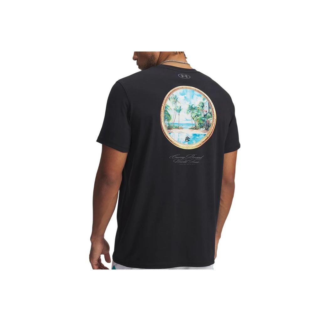 Under Armour Curry Printed Crew Neck Short Sleeve T-Shirt Men Tops 6012970-001