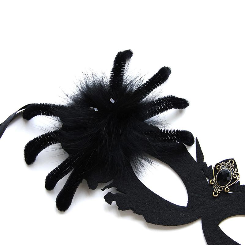 Halloween Spider Eye Masks Cosplay Felt Half Face Fancy Dress Ball Party Props Supplies