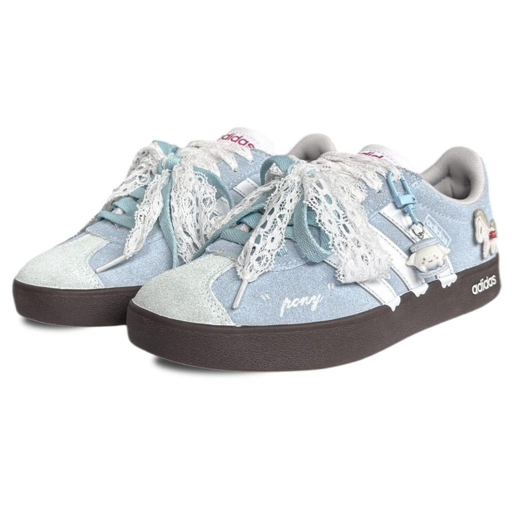 Adidas VL COURT 2.0 Cushioning Abrasion Resistant Low top Skateboard Shoes Unisex Blue White HQ1802(Team2021-)