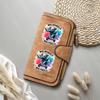 Cute Elephant Printed Wallet Fashion PU Leather Long Purse Portable Card Holder Zipper Wallet for Daily Use