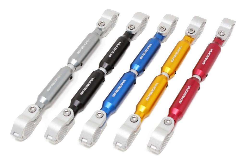 SSK Adjustable Handlebar Brace Clamp Center Bar Matte Universal Fit 225mm-330mm, Color Silver, Color Gold,