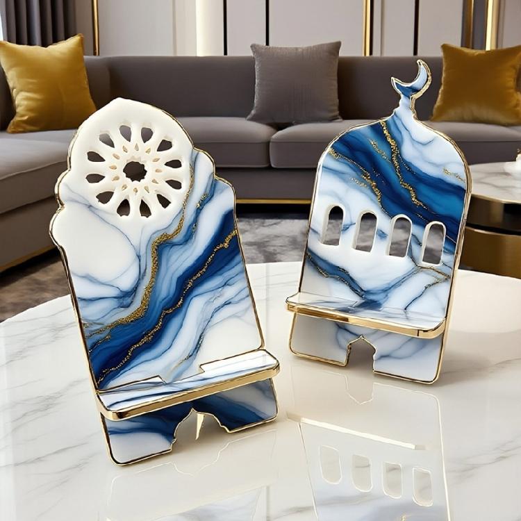 Portable 2 Piece Phone Stand Crafting Mold Middle Eastern Inspired Design with Removable Parts