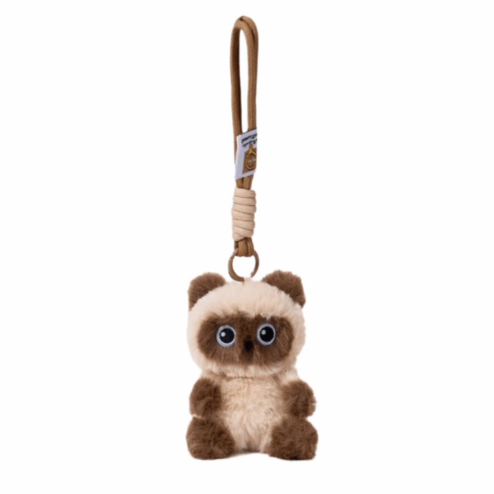 Plush Cat Bag Pendant Soft Fluffy Kitten Key Ring New Plush Cat Keychain Car Keys